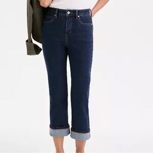 Style & Co Dark Wash Straight Leg  Capri Cropped Jeans 10